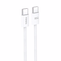 Foneng Kabelis X110 - Type-C uz Type-C - PD 60W 3A 1,2 m balts