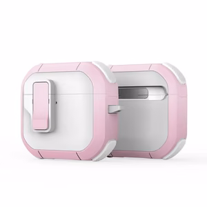 DUX DUCIS PECP - TPU+PC aizsargapvalks AirPods 4 balts rozā