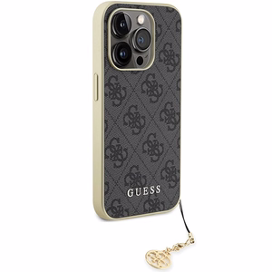 Guess GUHCP15LGF4GGR iPhone 15 Pro 6.1" pelēks/pelēks cietais apvalks 4G Piekariņu Kolekcija
