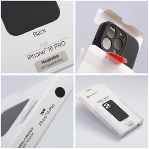 Maciņš iPhone 16 Forcell F-Protect Rubber Premium, saderīgs ar MagSafe, melns