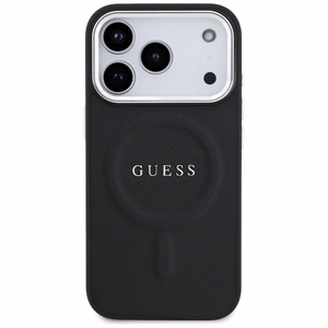 Guess чехол для iPhone 17 Pro совместимый с MagSafe GUHMP17LPSAREGSK (PU W/ Classic Logo) чёрный