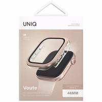 Uniq Voute aizsargstikla viedtālruņa apvalks Apple Watch 10 46 mm - rozā zelts
