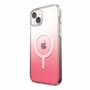 Speck Presidio Perfect-Clear + Ombre + MagSafe vāciņš ierīcei iPhone 15 Plus / 14 Plus, ar Microban pretmikrobu aizsardzību, “Clear / Vintage Rose Fade” krāsu kombinācija