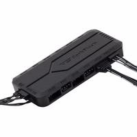 Ventilatoru kontroles bloks datoram Darkflash RC2 RGB PWM + tālvadības pults (melns)