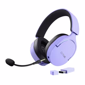 Trust GXT 491P FAYZO Headset Wired & Wireless Head-band Gaming USB Type-A Bluetooth melns, violets