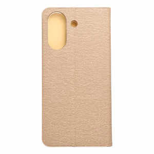 LUNA Book Gold viedtālruņa apvalks Xiaomi Redmi 13C / POCO C65 zeltains