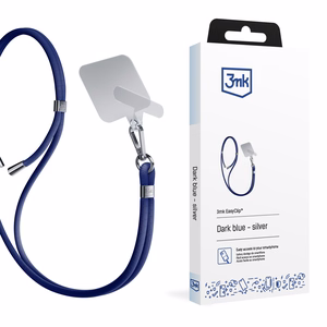 3mk EasyClip tālruņa aukliņa, tumši zila (sudraba krāsas furnitūra)