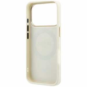 Guess Peony 4G Small Logo MagSafe maciņš iPhone 17 Pro Max / 18 Pro Max, bēšs