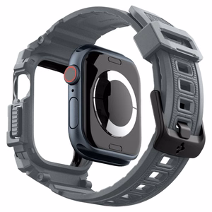 Spigen Rugged Armor apvalks Apple Watch 10 46mm pulkstenim - pelēks