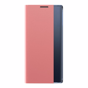 Sleep Case grāmatas tipa apvalks ar viedo logu iPhone 13 mini rozā