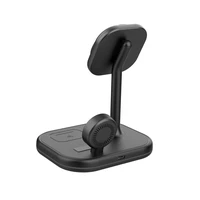 Tech-Protect QI15W-A27 3-in-1 indukcijas lādētājs ar MagSafe statīvu viedtālrunim / Apple Watch / AirPods - melns