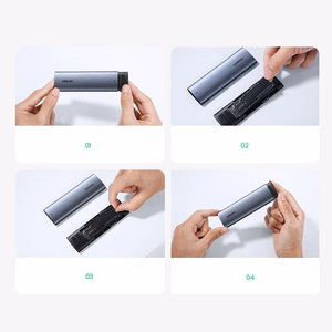 Ugreen M.2 SSD korpuss USB 3.2 Gen 2 (SuperSpeed USB 10 Gbps) + USB Type-C kabelis 0,5m pelēks (CM400 10902)