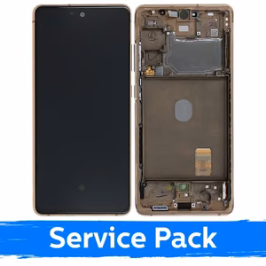 LCD дисплей для Samsung G780 S20 FE (G781 S20 FE 5G) с рамкой Cloud Orange (Service Pack)