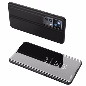 Clear View apvalks viedtālrunim Xiaomi 12T Pro / Xiaomi 12T atveramais vāks melns