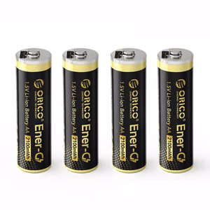 Orico Ener-G EG5C AA litija baterijas 1.5V 2100mWh uzlādējamas ar USB-C ar uzlādes kabeli 4 gab.