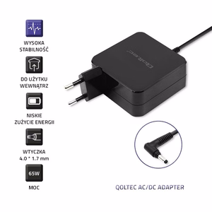 Qoltec 51751 barošanas adapteris portatīvajam datoram Huawei 65W | 19V | 3.42A | 4.0*1.7