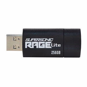USB zibatmiņa PATRIOT Rage Lite 512GB 120 MB/S USB 3.2 izvelkama melna (PEF512GRLB32U)