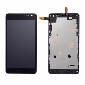 LCD screen Microsoft (Nokia) Lumia 535 ar touch screen un frame melns original 2S (used grade A)