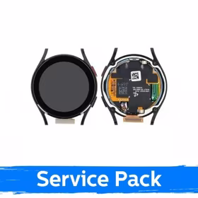 LCD displejs saderīgs ar Samsung R860 Watch 4 40mm ar rāmi / melns / (Service Pack)