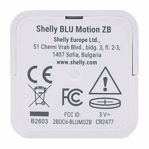 Shelly BLU Motion ZB kustības sensors