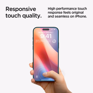 Spigen Glas.tR EzFit Privacy rūdītais stikls iPhone 15/16 ar adapteri (2 gab.)