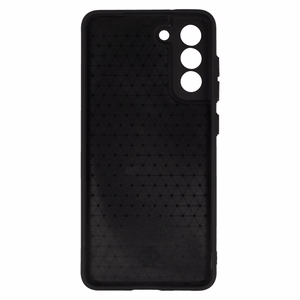 Ādas 3D viedtālruņa apvalks Samsung Galaxy S21 FE dizains 3 melns