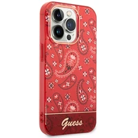 Guess GUHCP14LHGBNHR iPhone 14 Pro 6.1" sarkans/sarkans cietais apvalks Bandana Paisley