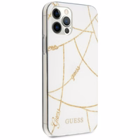 Guess Gold Chain Collection viedtālruņa apvalks iPhone 12 Pro Max 6.7" - balta