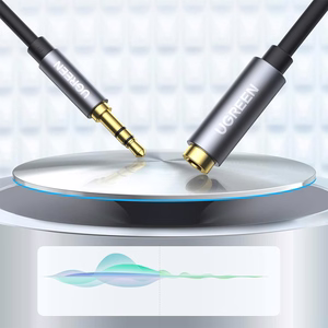 Ugreen AV118 10592 kabelis 3.5 mm mini jack (vīriešu) / 3.5 mm mini jack (sieviešu) 1m - sudraba