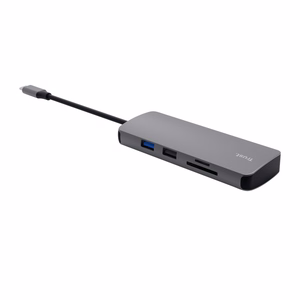 Trust 25672 saskarnes centrmezgls USB Type-C pelēks
