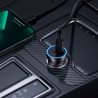 Automašīnas lādētājs Baseus "Golden Contactor Pro" pelēks 40W (2xPD)