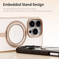 Rock Rotating Stand Soft Touch Series Magnētiskais Iphone 16 Pro Max zelta