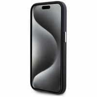 Karl Lagerfeld FW Metal Plate Magnētiskais iPhone 15 Pro viedtālruņa apvalks - melns