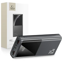 Portatīvais lādētājs Tech-Protect PB13 20000mAh 22.5W 2x USB-A / USB-C / Lightning ar USB-C / USB-A kabeli - pelēka