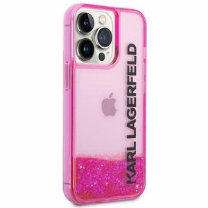 Karl Lagerfeld KLHCP14XLCKVF iPhone 14 Pro Max 6.7 "rozā / rozā cietais viedtālruņa apvalks ar šķidro spīdumu Elong
