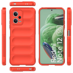 Magic Shield viedtālruņa apvalks Xiaomi Redmi Note 12 5G / Poco X5 5G elastīgs bruņu apvalks sarkana