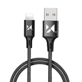Wozinsky kabelis USB - Lightning 2,4A 1m melns (WUC-L1B)