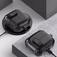 Tech-Protect silikona apvalks ar āķi Samsung Galaxy Buds 3 / 3 FE / 3 Pro austiņām - melns