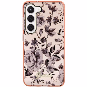 Guess GUHCS23MHCFWSP S23+ S916 rozā/rozā cietais apvalks Flower Collection