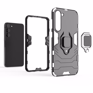 Ring Armor viedtālruņa apvalks Samsung Galaxy S23+ bruņots pārsegs magnētiskais turētājs gredzens melns