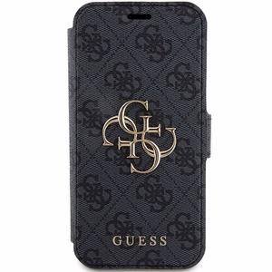 Guess 4G Metal Logo apvalks iPhone 15 Pro - pelēks