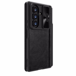Nillkin Qin Pro viedtālruņa apvalks priekš Samsung Galaxy Z Fold 7 ar S Pen Space - melns