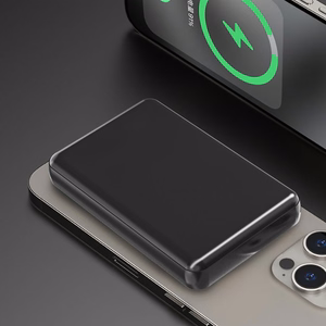 Dudao K14S magnētiskais 20W 5000mAh 1x USB-A 1x USB-C melns portatīvais lādētājs