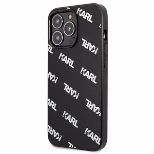 Karl Lagerfeld Allover viedtālruņa apvalks iPhone 13 Pro / iPhone 13 - melns