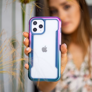 Raptic X-Doria Shield viedtālruņa apvalks iPhone 14 Pro ar bruņotu zilu pārklājumu