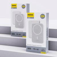 Portatīvais lādētājs Dudao K26S 5000mAh 20W USB-A / USB-C / Magnētiskais - balta
