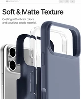 Korpuss Mercury Pure Magsafe Silicon Case Apple iPhone 17 Pro Max lavandrs pelēks