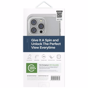 Uniq Swivix 360 rotējošs statīvs viedtālruņa apvalks iPhone 16 Pro Max - caurspīdīgs