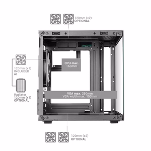 Mars Gaming MC-CUBE computer case Mini Tower Black