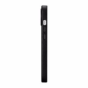 iCarer Litchi Premium ādas viedtālruņa apvalks iPhone 14 Plus Magnētiskais ādas apvalks ar MagSafe Melns (WMI14220711-BK)